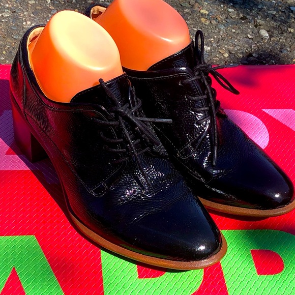 Sofft Shoes Soffts Sf00891 Womens Glossy Black Leather Laces Dress